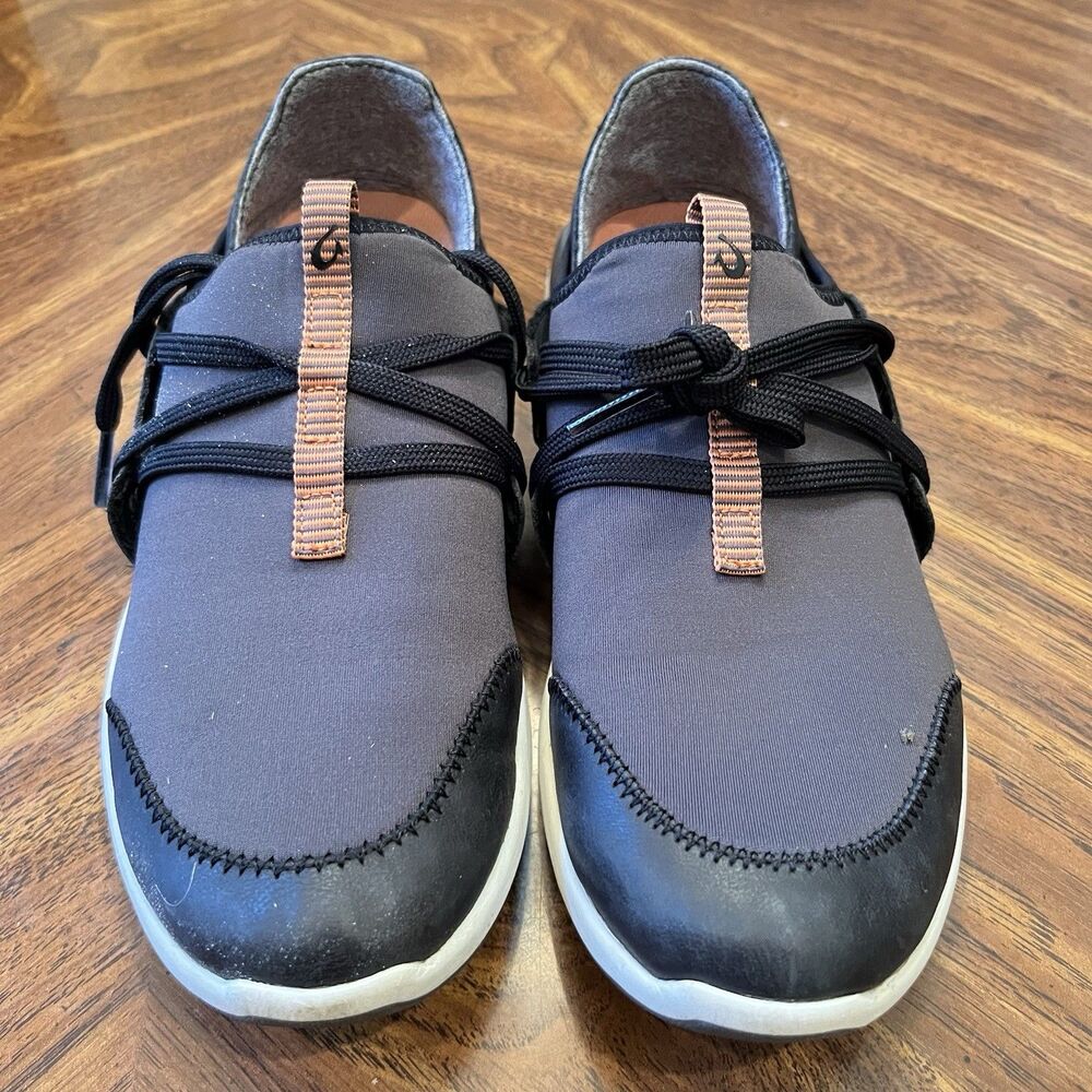 OluKai Womens Miki Li Shoes Size US 8 Hybrid Stretch Drop Heel Quick Dry Lace Up